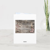 Baby Blue Hot Air ballon Silver Glitter Hartelijk Bedankkaart (Achterkant)