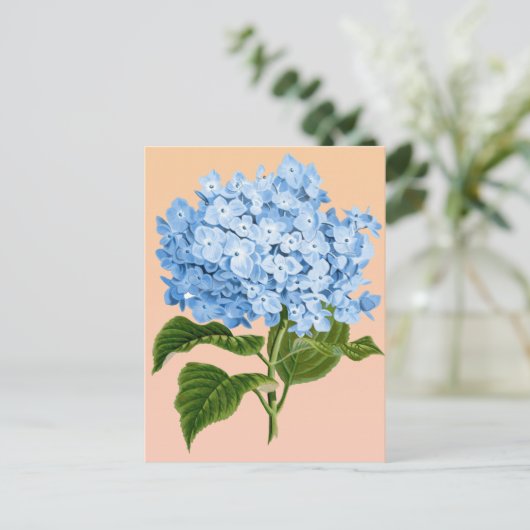 Baby Blue Hydrangea Briefkaart (Staand voorkant)