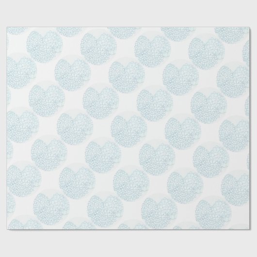 Baby Blue Hydrangea Cadeaupapier (Vlak)