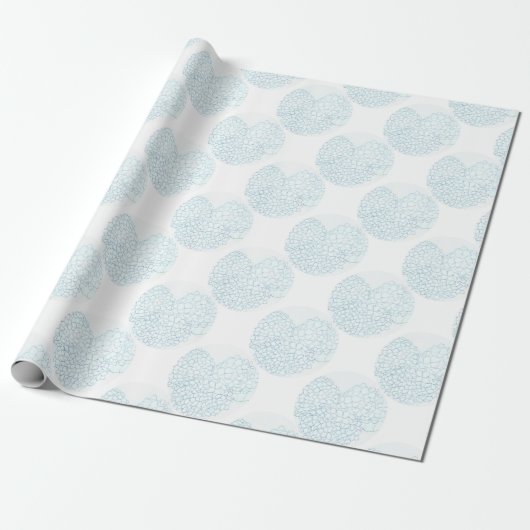 Baby Blue Hydrangea Cadeaupapier (Uitgerold)