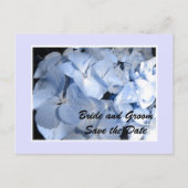 Baby Blue Hydrangea Sla de datum op Aankondigingskaart (Voorkant)
