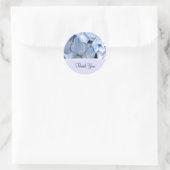 Baby Blue Hydrangea Thank You Ronde Sticker (Tas)