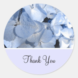 Baby Blue Hydrangea Thank You Ronde Sticker