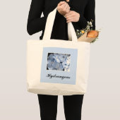 Baby Blue Hydrangeas Grote Tote Bag (Voorkant (product))