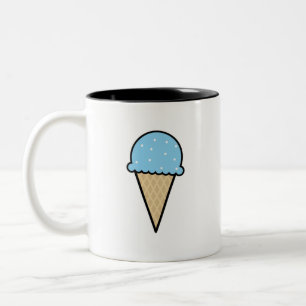 Baby Blue Ice Cream Cone Tweekleurige Koffiemok