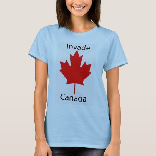 Baby blue invading van canada t-shirt (Voorkant)
