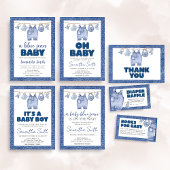 Baby Blue Jean Baby shower Kaart