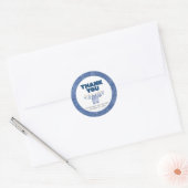 Baby Blue Jean Baby shower Ronde Sticker (Envelop)