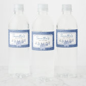 Baby Blue Jean Baby shower Waterfles Etiket (Flessen)