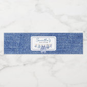 Baby Blue Jean Baby shower Waterfles Etiket (Enkel label)