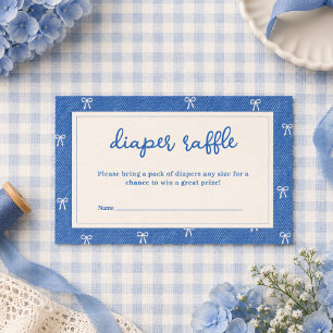 Baby Blue Jean Luierloterij Baby Shower Notitiekaartje