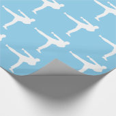 Baby Blue Karate Cadeaupapier (Hoek)