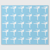 Baby Blue Karate Cadeaupapier (Vlak)