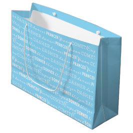 Baby Blue Kerstcadeautas | Rendieren van de Kerstm Groot Cadeauzakje