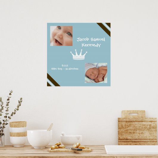 Baby Blue King Collage Wall Art Poster (Keuken)
