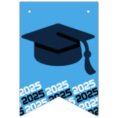 Baby Blue Klasse van 2025 Afstuderen Hanging Banne Vlaggetjes (Eerste vlag)