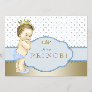 Baby Blue Kleine Prins Baby Shower Kaart