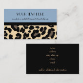 Baby Blue Leopard Visitekaartje (Voorkant / Achterkant)