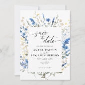 Baby Blue Light sierlijke wilde bloem Bewaar de da Kaart (Voorkant)