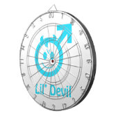 Baby Blue Lil Devil Male Symbol Dartbord (Voorkant Rechts)