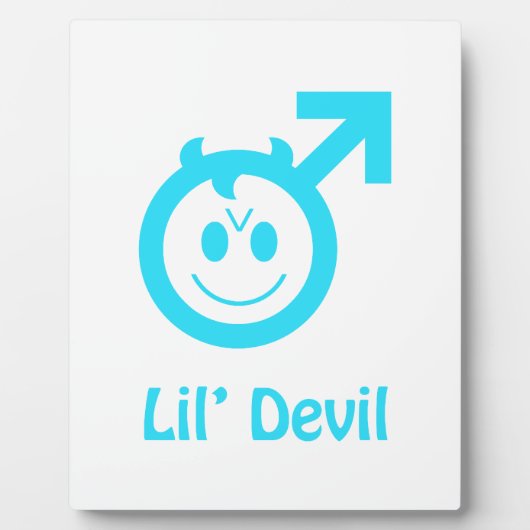 Baby Blue Lil Devil Male Symbol Fotoplaat (Voorkant)