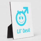Baby Blue Lil Devil Male Symbol Fotoplaat (Zijkant)