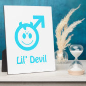 Baby Blue Lil Devil Male Symbol Fotoplaat (Zijkant)