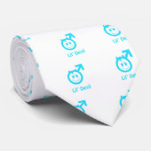 Baby Blue Lil Devil Male Symbol Stropdas (Opgerold)