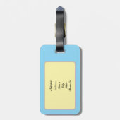 Baby Blue Luggage Tag Bagagelabel (Achterkant verticaal)