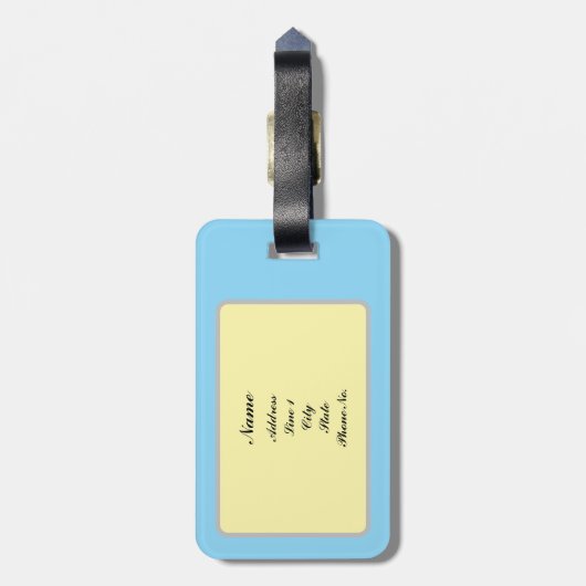 Baby Blue Luggage Tag Bagagelabel (Achterkant verticaal)