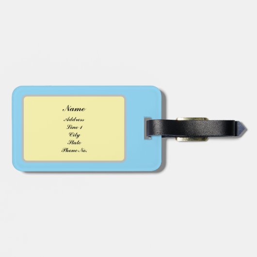 Baby Blue Luggage Tag Bagagelabel (Achterkant horizontaal)