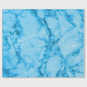Baby Blue Marble Texture Kijk Cadeaupapier (Vlak)
