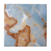 Baby Blue Marmer met Rusty Veining Tegeltje (Voorkant)