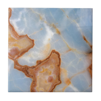 Baby Blue Marmer met Rusty Veining Tegeltje