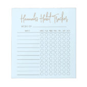 Baby Blue Minimal Text Script Weekly Habit Tracker Notitieblok (Voorkant)