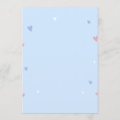 Baby Blue Minimalist Boy Baby shower Uitnodiging (Achterkant)
