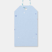 Baby Blue Minimalist Boy Baby shower Uitnodiging Cadeaulabel (Achterkant)