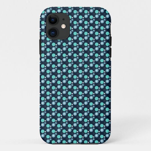 Baby Blue Mint Stippenpatroon iPhone Hoesje (Achterkant)