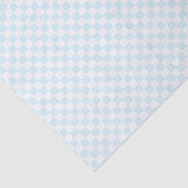 Baby Blue Modern Check Squares Pattern Gift Wrap Tissuepapier (Detail)