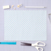 Baby Blue Modern Check Squares Pattern Gift Wrap Tissuepapier (Craft)