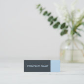 Baby Blue Modern Mini Visitekaartje (Staand voorkant)