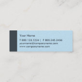 Baby Blue Modern Mini Visitekaartje (Achterkant)