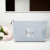 Baby Blue Modern Minimalist Monogrammed Etui