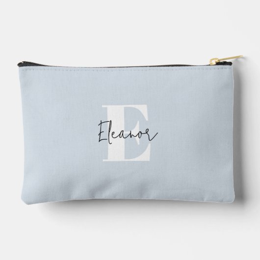 Baby Blue Modern Minimalist Monogrammed Etui (Achterkant)