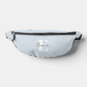 Baby Blue Modern Minimalist Monogrammed Heuptasje (Liggend)