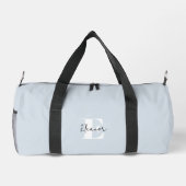 Baby Blue Modern Minimalist Monogrammed Plunjezak (Achterkant)