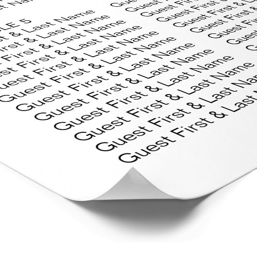 Baby Blue Modern Photo Wedding Seating Chart Poster (Hoek)