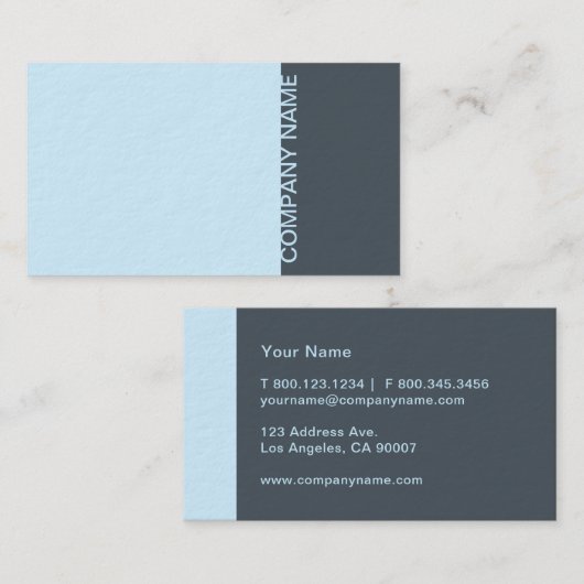 Baby Blue Modern Visitekaartje (Voorkant / Achterkant)