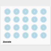 Baby Blue Monogram Sticker (Vel)