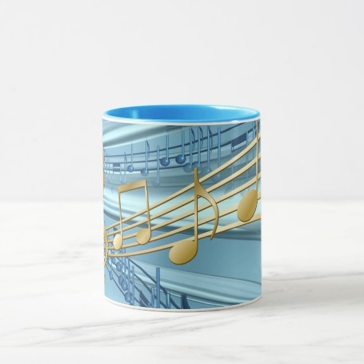  Baby Blue Musical Notes Mok (Midden)
